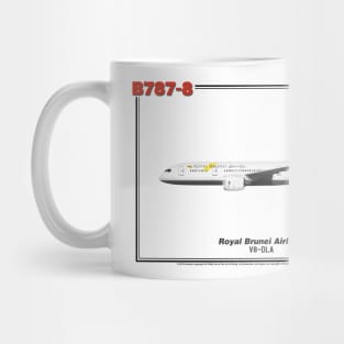 Boeing B787-8 - Royal Brunei Airlines (Art Print) Mug